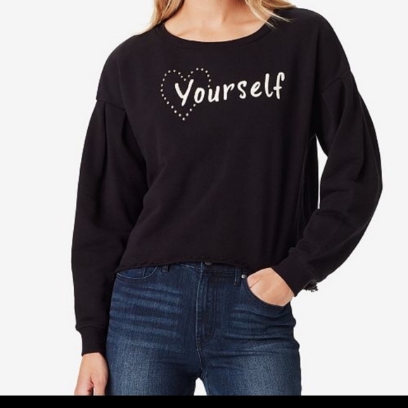 Jessica Simpson Sasha Love Yourself Sweatshirt - Picture 1 of 5